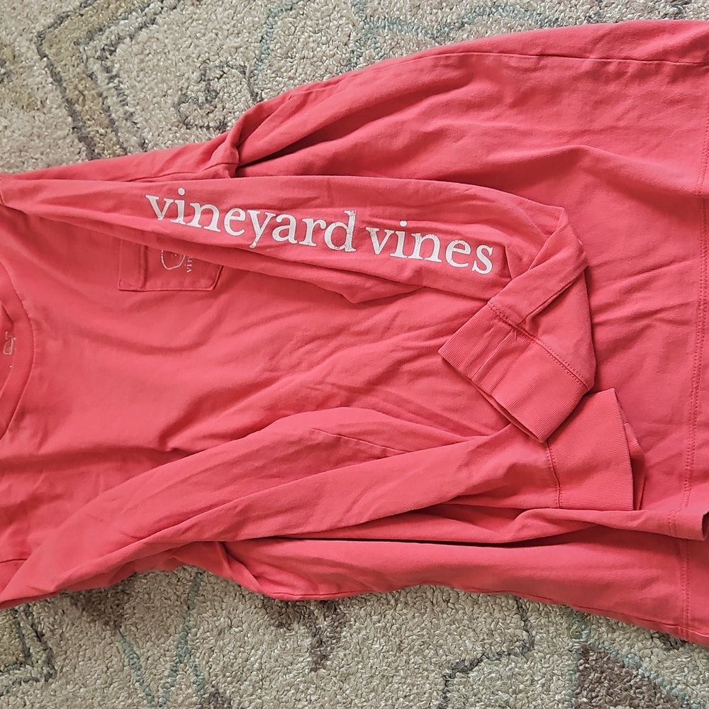 Boys Vineyard Vines Coral Longsleeve T-Shirt, M - Picture 3 of 4
